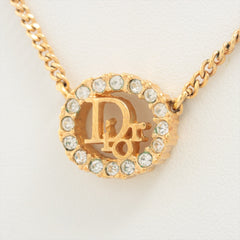 Christian Dior Logo Rhinestone Necklace Costume Jewellery Christian Dior Logo Rhinestone Necklace Costume Jewellery
