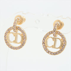 Dior Round CD Pink Rhinestone Earrings (Costume Jewellery) Dior Round CD Pink Rhinestone Earrings (Costume Jewellery)