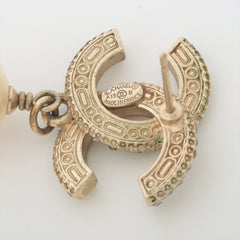 ITEM 21 - Chanel Large Coco Mark CC Piercing Earring Pearl and Diamontes ITEM 21 - Chanel Large Coco Mark CC Piercing Earring Pearl and Diamontes