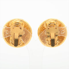 Chanel Vintage Coco Round Clip On Earrings Costume Jewellery Chanel Vintage Coco Round Clip On Earrings Costume Jewellery