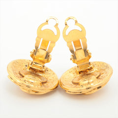 Chanel Vintage Coco Round Clip On Earrings Costume Jewellery Chanel Vintage Coco Round Clip On Earrings Costume Jewellery