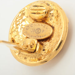 Chanel Vintage Coco Round Clip On Earrings Costume Jewellery Chanel Vintage Coco Round Clip On Earrings Costume Jewellery