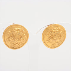 Chanel Coco Logo Gold Clip On Earrings Costume Jewellery Chanel Coco Logo Gold Clip On Earrings Costume Jewellery