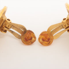 Chanel Coco Logo Gold Clip On Earrings Costume Jewellery Chanel Coco Logo Gold Clip On Earrings Costume Jewellery