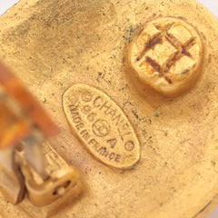 Chanel Coco Logo Gold Clip On Earrings Costume Jewellery Chanel Coco Logo Gold Clip On Earrings Costume Jewellery