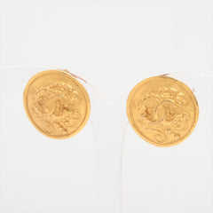 Chanel Coco Logo Gold Clip On Earrings Costume Jewellery Chanel Coco Logo Gold Clip On Earrings Costume Jewellery
