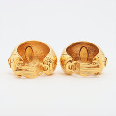 Chanel Coco Gold Clip On Earrings Costume Jewellery Chanel Coco Gold Clip On Earrings Costume Jewellery