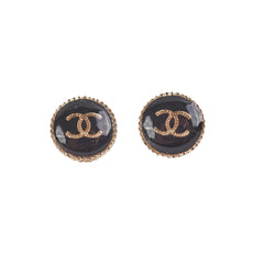 Chanel Vintage Style Round Stud Earrings Chanel Vintage Style Round Stud Earrings