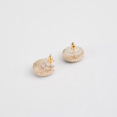 Chanel Vintage Style Round Stud Earrings Chanel Vintage Style Round Stud Earrings