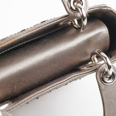 Christian Dior Mini Lady Dior Satin Grey Crystal Christian Dior Mini Lady Dior Satin Grey Crystal