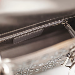 Christian Dior Mini Lady Dior Satin Grey Crystal Christian Dior Mini Lady Dior Satin Grey Crystal