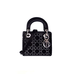 Christian Dior Mini Lady Dior Satin Black Christian Dior Mini Lady Dior Satin Black