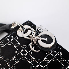 Christian Dior Mini Lady Dior Satin Black Christian Dior Mini Lady Dior Satin Black