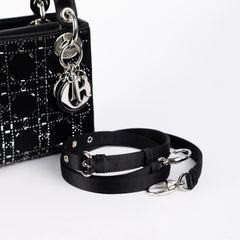 Christian Dior Mini Lady Dior Satin Black Christian Dior Mini Lady Dior Satin Black