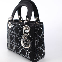 Christian Dior Mini Lady Dior Satin Black Christian Dior Mini Lady Dior Satin Black