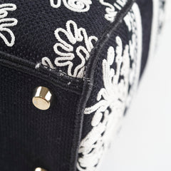 Christian Dior Medium Lady D-Lite Embroidered Bag Black/White Christian Dior Medium Lady D-Lite Embroidered Bag Black/White