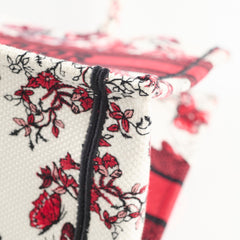 Christian Dior Medium Book Tote Butterfly Embroidery Red Christian Dior Medium Book Tote Butterfly Embroidery Red