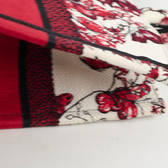 Christian Dior Medium Book Tote Butterfly Embroidery Red Christian Dior Medium Book Tote Butterfly Embroidery Red