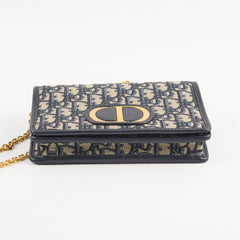 Christian Dior Montaigne Belt Bag with Chain Navy Christian Dior Montaigne Belt Bag with Chain Navy