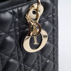 Christian Dior Medium Lambskin Lady Dior Black Christian Dior Medium Lambskin Lady Dior Black