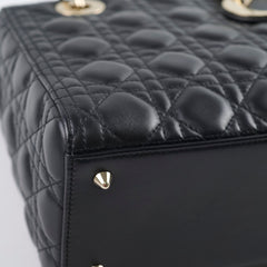 Christian Dior Medium Lambskin Lady Dior Black Christian Dior Medium Lambskin Lady Dior Black