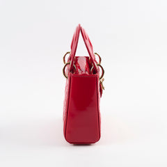 Christian Dior Mini Lady Dior Patent Red Christian Dior Mini Lady Dior Patent Red