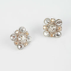 Chanel Rhinestone Logo Earrings Costume Jewellery Chanel Rhinestone Logo Earrings Costume Jewellery
