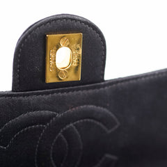 Chanel Vintage Satin Mini Square Black Serial 2 Chanel Vintage Satin Mini Square Black Serial 2