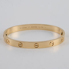 Cartier Yellow Gold Size 17 Classic Model Love Bracelet 2025 Cartier Yellow Gold Size 17 Classic Model Love Bracelet 2025