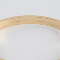 Cartier Yellow Gold Size 17 Classic Model Love Bracelet 2025 Cartier Yellow Gold Size 17 Classic Model Love Bracelet 2025
