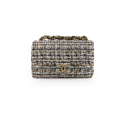 Chanel Tweed & Pearl Westminster Flap Bag Gold/White/Black Chanel Tweed & Pearl Westminster Flap Bag Gold/White/Black
