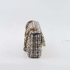Chanel Tweed & Pearl Westminster Flap Bag Gold/White/Black Chanel Tweed & Pearl Westminster Flap Bag Gold/White/Black