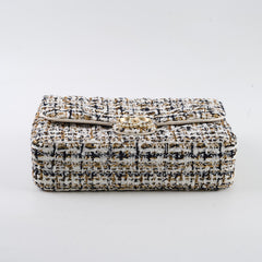 Chanel Tweed & Pearl Westminster Flap Bag Gold/White/Black Chanel Tweed & Pearl Westminster Flap Bag Gold/White/Black