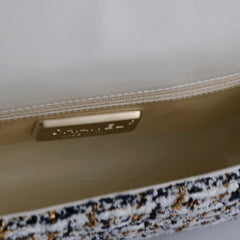 Chanel Tweed & Pearl Westminster Flap Bag Gold/White/Black Chanel Tweed & Pearl Westminster Flap Bag Gold/White/Black