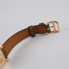 Hermes Heure H 21mm Mini Model Watch Rose Gold with Diamonds (Alligator Strap - Gris Elephant Grey) Hermes Heure H 21mm Mini Model Watch Rose Gold with Diamonds (Alligator Strap - Gris Elephant Grey)