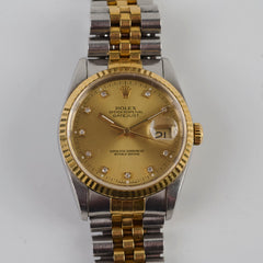 Rolex Two Toned Diamonds Datejust 36MM Watch Rolex Two Toned Diamonds Datejust 36MM Watch