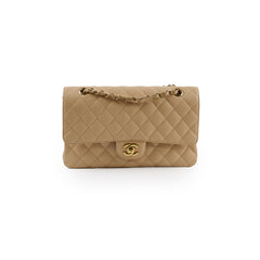 Chanel Caviar Medium/Large Double Classic Flap GHW Beige Chanel Caviar Medium/Large Double Classic Flap GHW Beige