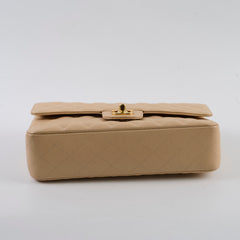 Chanel Caviar Medium/Large Double Classic Flap GHW Beige Chanel Caviar Medium/Large Double Classic Flap GHW Beige