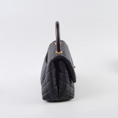 Chanel Caviar Mini Coco Handle with Lizard Top Handle Black Chanel Caviar Mini Coco Handle with Lizard Top Handle Black