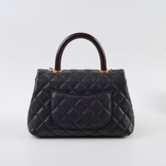 Chanel Caviar Mini Coco Handle with Lizard Top Handle Black Chanel Caviar Mini Coco Handle with Lizard Top Handle Black