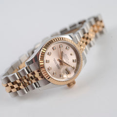 Rolex Datejust 26mm Two Tone Rose Gold Diamonds Pink Dial Rolex Datejust 26mm Two Tone Rose Gold Diamonds Pink Dial