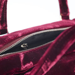 Loewe Mini Amazona Burgundy Velvet with Crystal Anagram Loewe Mini Amazona Burgundy Velvet with Crystal Anagram