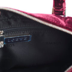 Loewe Mini Amazona Burgundy Velvet with Crystal Anagram Loewe Mini Amazona Burgundy Velvet with Crystal Anagram