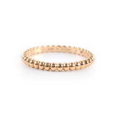 Van Cleef and Arpels Perlee pearls of gold ring , small model, 18k Rose Gold size 53 Van Cleef and Arpels Perlee pearls of gold ring , small model, 18k Rose Gold size 53
