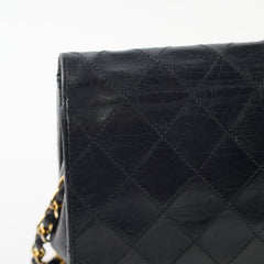 Chanel Vintage Square Flap Lambskin Black Chanel Vintage Square Flap Lambskin Black