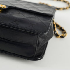 Chanel Vintage Square Flap Lambskin Black Chanel Vintage Square Flap Lambskin Black