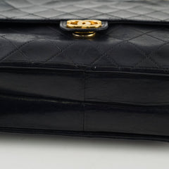 Chanel Vintage Square Flap Lambskin Black Chanel Vintage Square Flap Lambskin Black