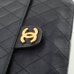 Chanel Vintage Square Flap Lambskin Black Chanel Vintage Square Flap Lambskin Black