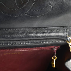 Chanel Vintage Square Flap Lambskin Black Chanel Vintage Square Flap Lambskin Black