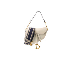 Christian Dior Medium Saddle Bag White Christian Dior Medium Saddle Bag White